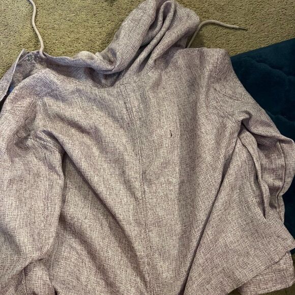 Anthropologie Aves Les Filles Lavender Long sleeve Full Zip Hooded Jacket L - Picture 8 of 8